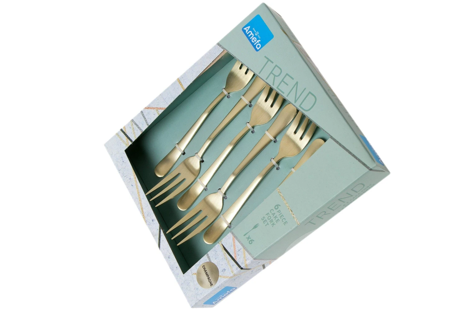 Amefa Austin 1410, 1410AVTR06AN6 Fourchettes à Dessert Couleur Champagne, 6 Pièces 4 Amefa Austin 1410, 1410AVTR06AN6 Fourchettes à Dessert Couleur Champagne, 6 Pièces – Image 4