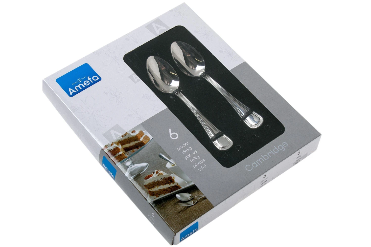 Amefa Cambridge 1845 Cuillères à Moka, 6 Pièces 4 Amefa Cambridge 1845 Cuillères à Moka, 6 Pièces – Image 4
