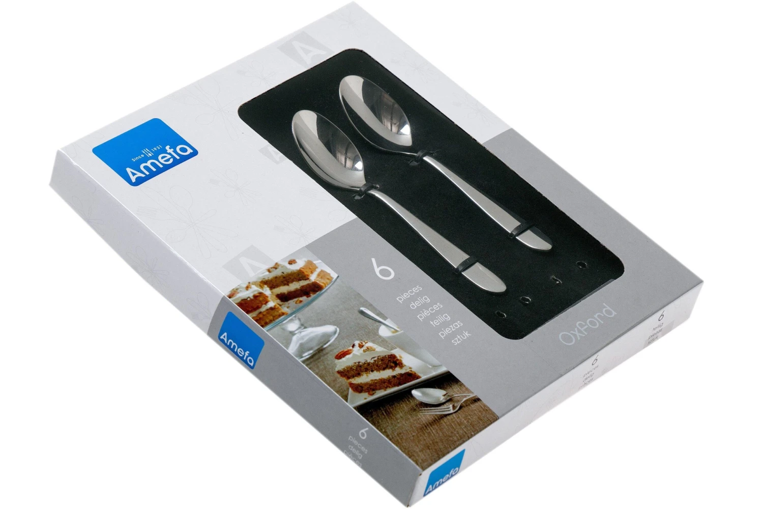 Amefa Oxford 1860 Cuillères à Moka, 6 Pièces 4 Amefa Oxford 1860 Cuillères à Moka, 6 Pièces – Image 4