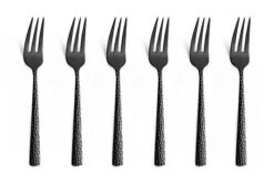 Amefa Felicity 3319 6 Fourchettes à Dessert, Noir