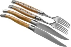 Laguiole En Aubrac CCF99OLIHL Set De Couverts 4 Pièces Bois D'olivier -Victokai Boutique AUCCF99OLIHL 03 laguiole en aubrac