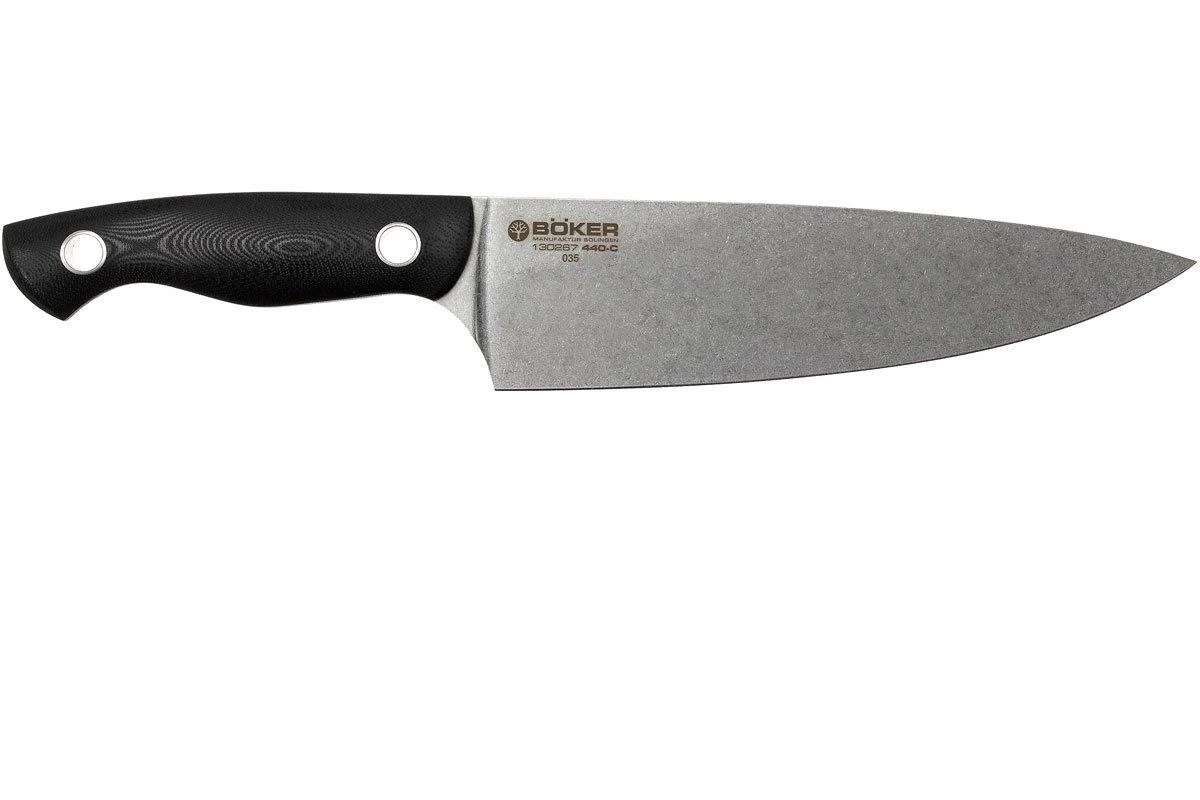 Böker 130267, Saga Couteau De Chef, Stonewash Finish 2 Böker 130267, Saga Couteau De Chef, Stonewash Finish – Image 2