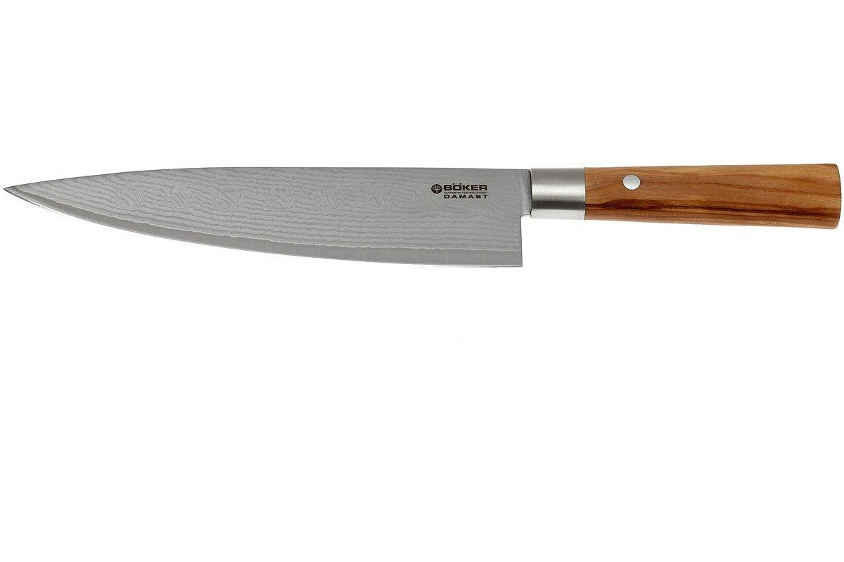 Böker Damast Olive 21,2 Cm Couteau De Chef , 130441DAM 1 Böker Damast Olive 21,2 Cm Couteau De Chef , 130441DAM
