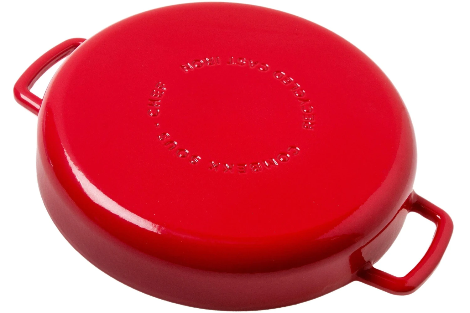 Combekk Sous Chef 192128RD Cocotte 28 Cm Double Poignée, Rouge 2 Combekk Sous Chef 192128RD Cocotte 28 Cm Double Poignée, Rouge – Image 2