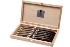 Claude Dozorme Laguiole Coffret De Couteaux à Steak 6 Pièces, Rosewood