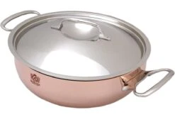 De Buyer Prima Matera Sauteuse En Cuivre 28 Cm, Couvercle Inox 6232.28