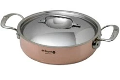 De Buyer Prima Matera Sauteuse En Cuivre 24 Cm Couvercle Inox 6241.24
