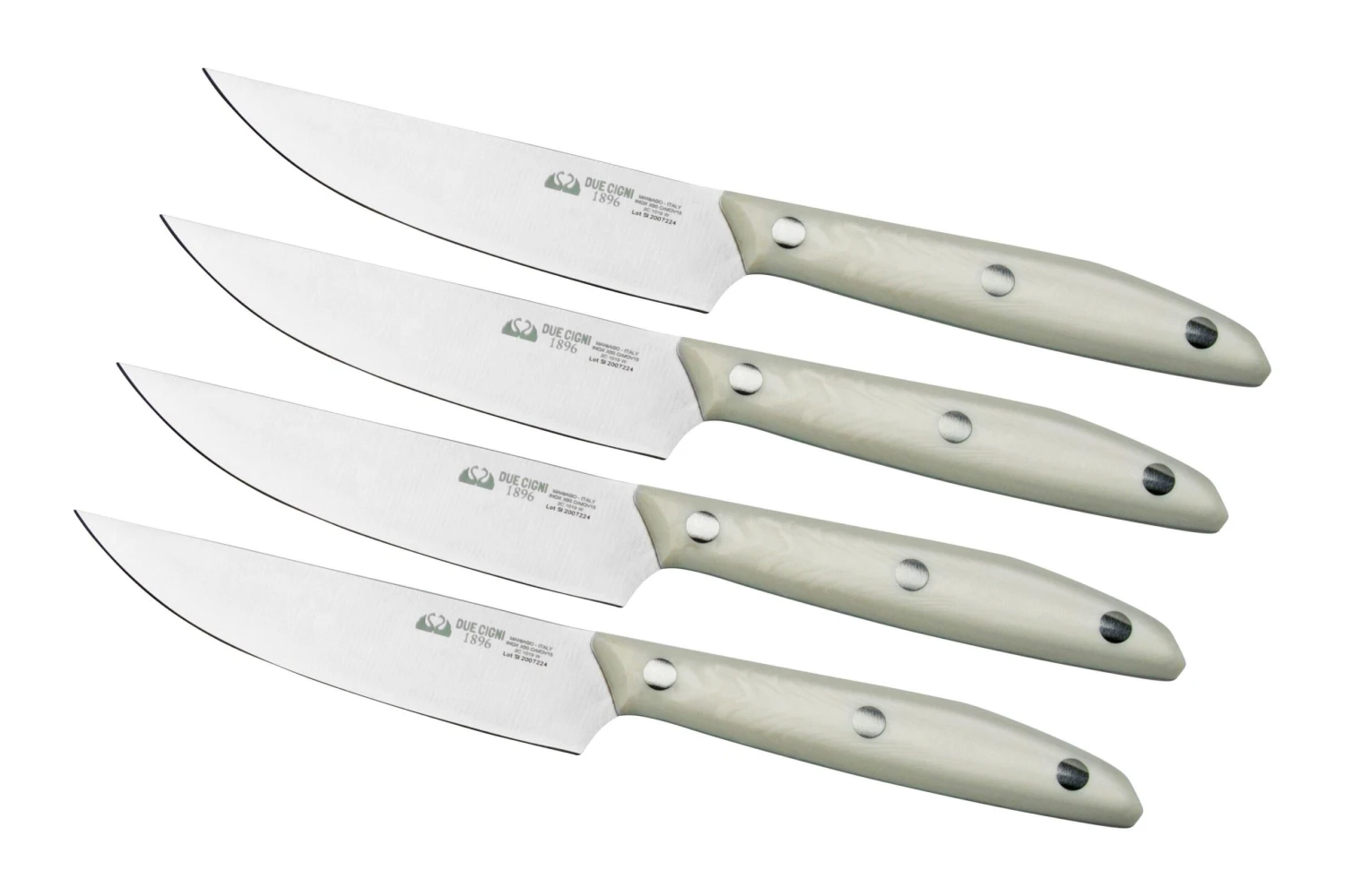 Due Cigni 1896 America 2C1019WSET4, Set De 4 Couteaux à Steak, Blanc 1 Due Cigni 1896 America 2C1019WSET4, Set De 4 Couteaux à Steak, Blanc