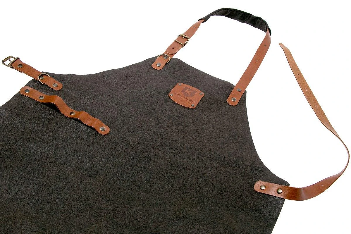 Knivesandtools Tablier En Cuir, Utah Choco 82cm 2 Knivesandtools Tablier En Cuir, Utah Choco 82cm – Image 2