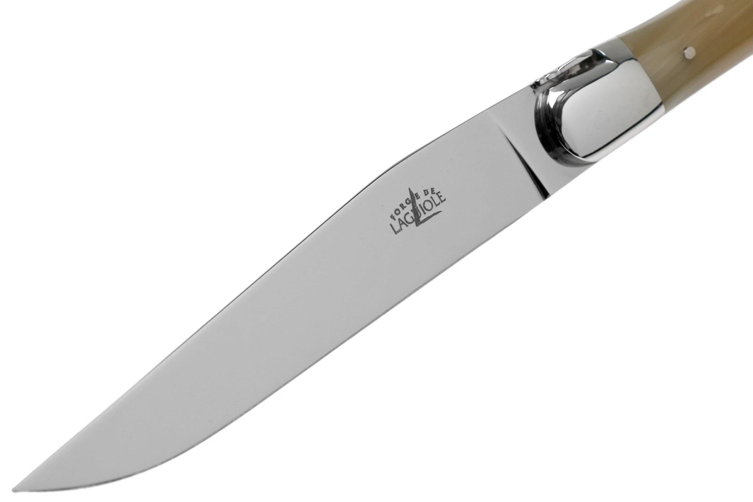Forge De Laguiole T22MINBC Corne Polie Couteaux à Steak Set De 2 Pièces 3 Forge De Laguiole T22MINBC Corne Polie Couteaux à Steak Set De 2 Pièces – Image 3