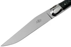 Forge De Laguiole T22MINTCNOI Black Micarta Couteaux à Steak Set De 2 Pièces -Victokai Boutique LAT22MINTCNOI 03 forge de laguiole