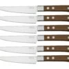 Maserin TEGI 2500TG01-M Set De 6 Couteaux à Steak Avec Sac Enroulable, Marron