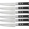 Maserin TEGI 2500TG01-N Set De 6 Couteaux à Steak Avec Sac Enroulable, Noir