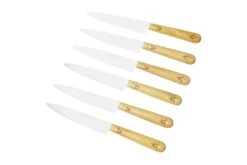 Nontron Traditional Set Of 6 Kitchen Knives, T6OF12RBU Set De 6 Couteaux