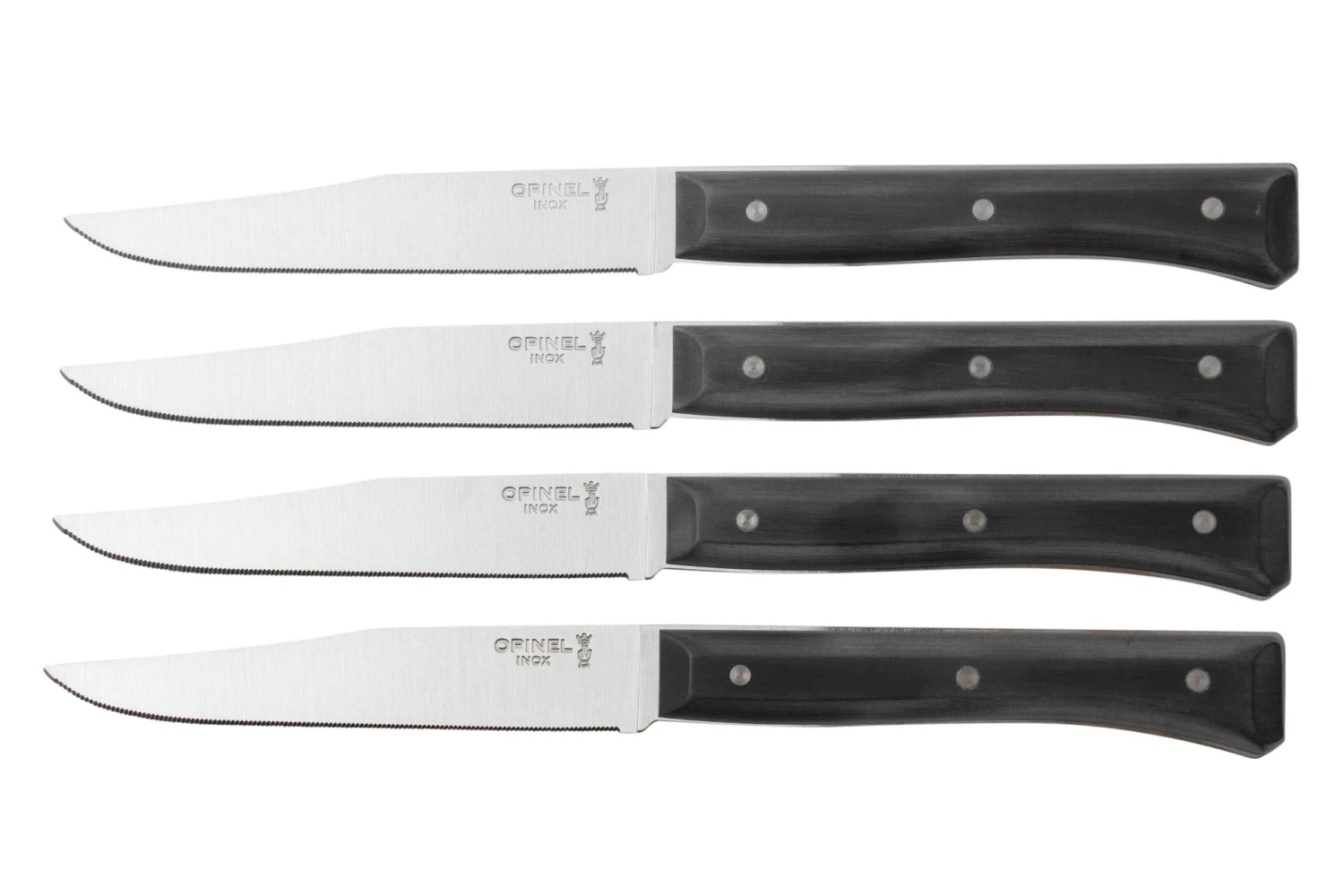 Opinel Facette Slate, Set De 4 Couteaux De Table Micro-dentelés 1 Opinel Facette Slate, Set De 4 Couteaux De Table Micro-dentelés