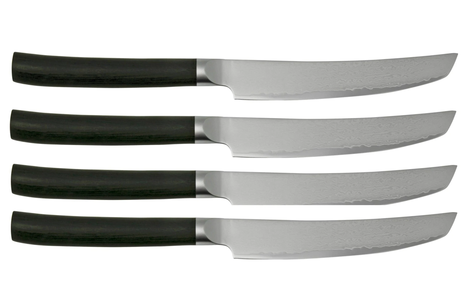 Shizu Hamono Takumi SS-1170-4, Set De Couteaux à Steak En Acier De Damas 4 Pièces, 12.5 Cm 2 Shizu Hamono Takumi SS-1170-4, Set De Couteaux à Steak En Acier De Damas 4 Pièces, 12.5 Cm – Image 2
