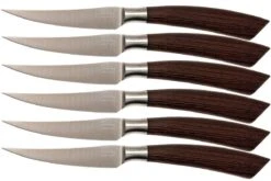 Saladini Ensemble 6 Pièces Couteaux à Steak 23 Cm, Wenge
