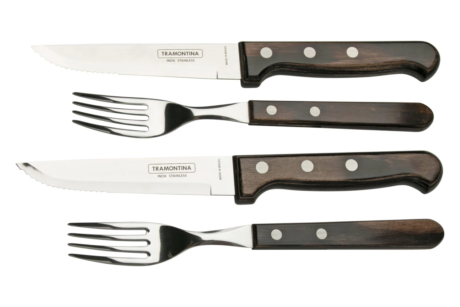 Tramontina Churrasco Gaucho 29899-312, Set De 4 Couverts à Steak 1 Tramontina Churrasco Gaucho 29899-312, Set De 4 Couverts à Steak