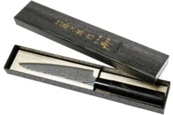 Tojiro Shippu Black Damascus Couteau Universel 13 Cm, FD-1592 -Victokai Boutique TJFD 1592 08 tojiro sippu black