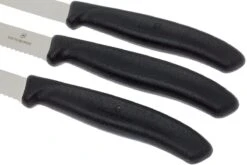 Victorinox SwissClassic Couteaux à Légumes Noir, Set De 3, 6.7113.3 -Victokai Boutique VT6 7113 3 03 victorinox groentemesset vt6 7113 3 03