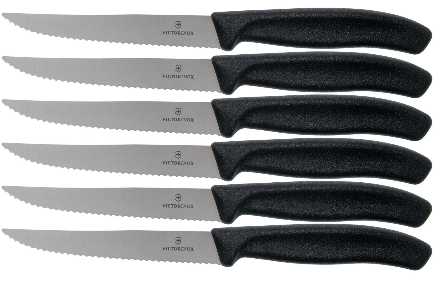 Victorinox SwissClassic 6.7233.6, Set De 6 Couteaux à Steak, Noir 1 Victorinox SwissClassic 6.7233.6, Set De 6 Couteaux à Steak, Noir