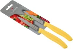 Victorinox SwissClassic Couteaux à Légumes Jaunes 10 Cm, Set De 2 Dont 1 Normal Et 1 Dentelé, VT6-7796-L8B -Victokai Boutique VT6 7796 L8B 06 victorinox swissclassic