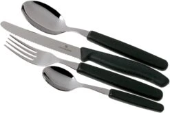Victorinox SwissClassic 6.7833.24, Set De 24 Couverts Avec Couteau à Tomate, Noir