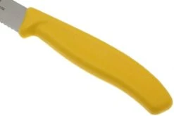 Victorinox SwissClassic Couteaux à Steak/pizza Jaune, Set De 2 6.7936.12L8B -Victokai Boutique VT6 7936 12L8B 03 victorinox steakmes geel vt vt6 7936 12l8b 03