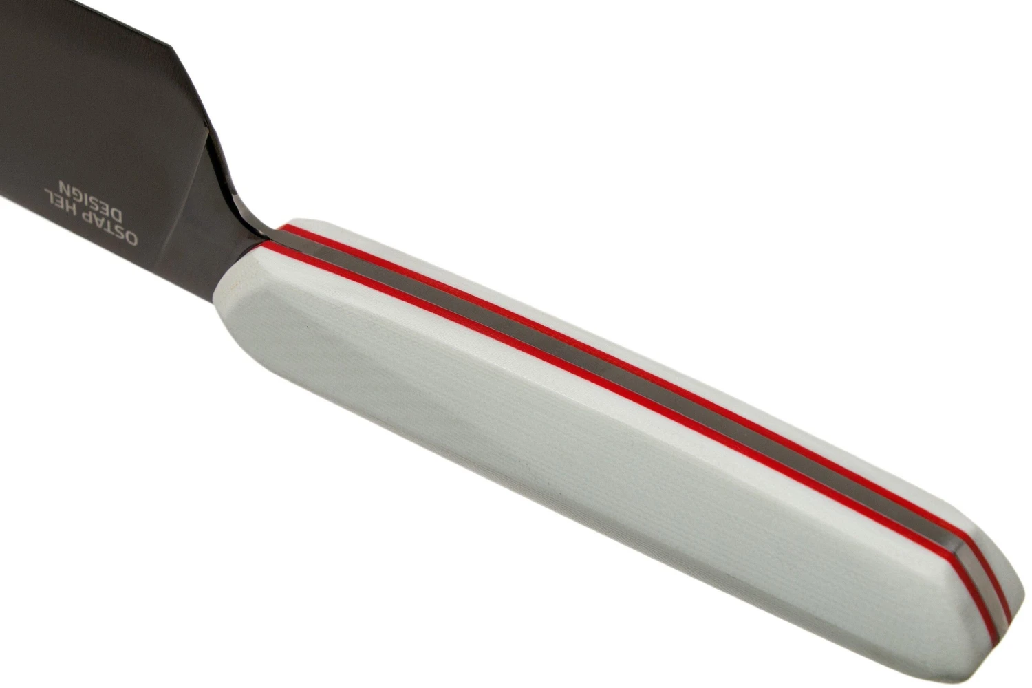 Xin Cutlery XinCore XC125 White G10, Red Liners, Black TiN Coating, Couteau De Chef 21,5 Cm 4 Xin Cutlery XinCore XC125 White G10, Red Liners, Black TiN Coating, Couteau De Chef 21,5 Cm – Image 4