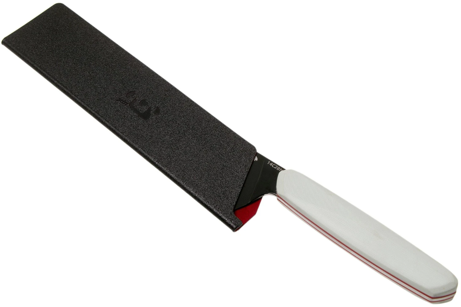 Xin Cutlery XinCore XC125 White G10, Red Liners, Black TiN Coating, Couteau De Chef 21,5 Cm 6 Xin Cutlery XinCore XC125 White G10, Red Liners, Black TiN Coating, Couteau De Chef 21,5 Cm – Image 6
