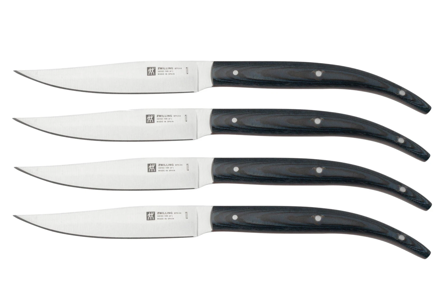 Zwilling Steak 39162, Set De Couteaux à Steak 4 Pièces, Micarta Bleu 1 Zwilling Steak 39162, Set De Couteaux à Steak 4 Pièces, Micarta Bleu
